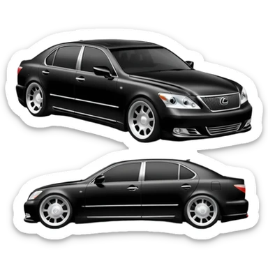 lexus ls430 2006 modified with black paint  sticker