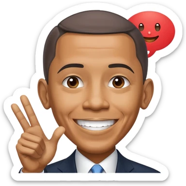 Barack Obama con una nube de dialogo diciendo "Come on!" sticker