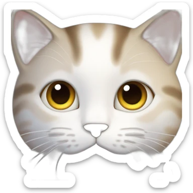 Sweet cat wishing "Goodnight" sticker