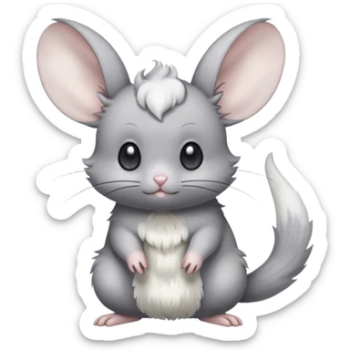 Minccino-Espurr-Cinccino-Mouse-Chinchilla-creature-hybrid sticker