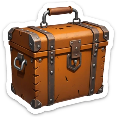 coffre avec de la ferraille cuivre  post apo survie loot  sticker