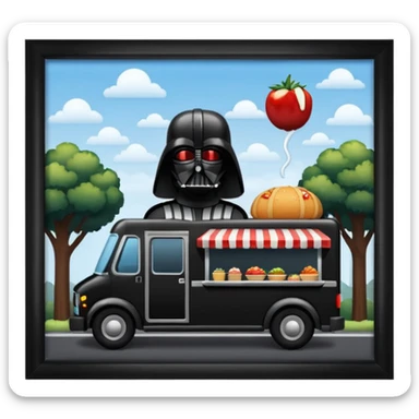Darth Vader’s dream house and food truck  sticker