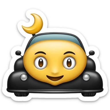 emoji stlinde olarak: siyah spoiler araba olmadan, gümüş direksiyon ve altın direksiyon yap sticker