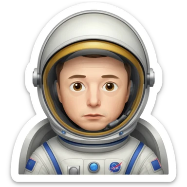 Elon Musk in the space Sad sticker