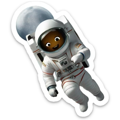 A Lamborghini rocketing and left earth. Now in space on its way to the moon. You can see the moon sticker