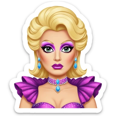 Trump as a drag queen sticker