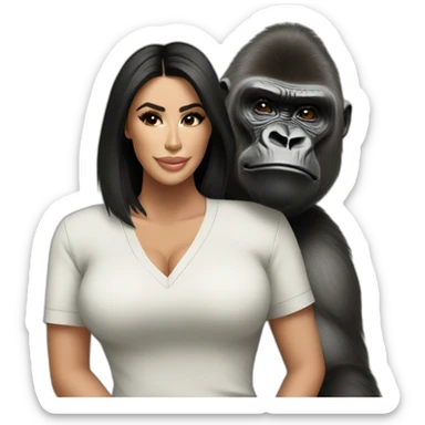 Gorilla with Kim Kardashian sticker