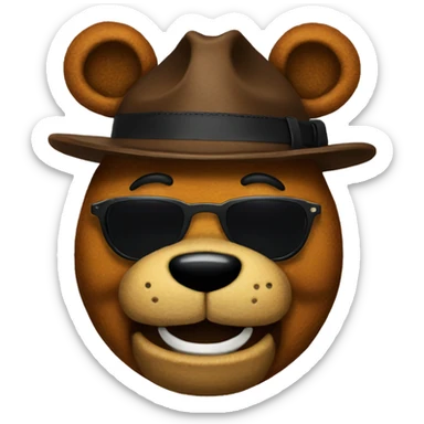 Freddy fazbear with sunglasses sticker