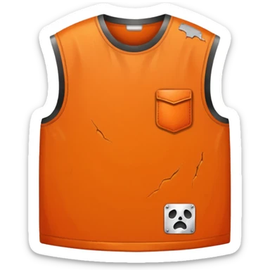prisoner uniform orange no human sticker