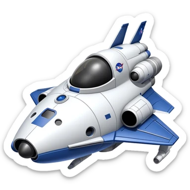 a spaceship like a cst-100 from nasa sticker