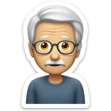 old man can't hearing  sticker