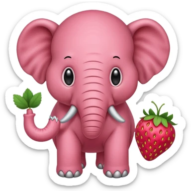 Strawberry elephant de steal a brainrot  sticker