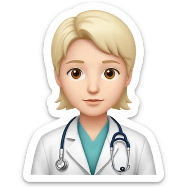 doctor with stethoscope sticker