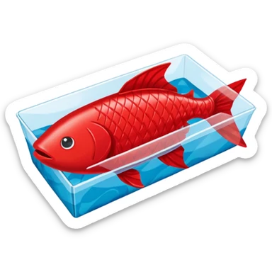 swedish fish candy box sticker