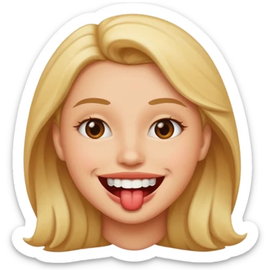 smiley qui se mord les levre  de maniere sexy sticker