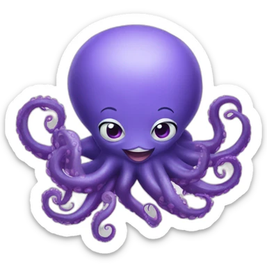 Ursula the little mermaid full body octopus sticker