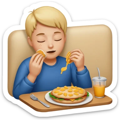 everyday life, food, sleep, work sticker