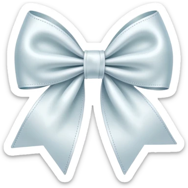 White coquette Ribbon bow  sticker