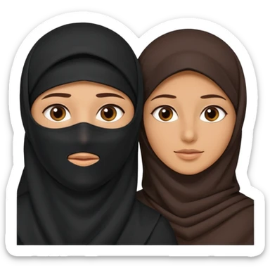 muslim couple, a man and a woman in niqab  sticker