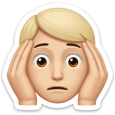 Un visage fatigué et un expression de paresseux sticker