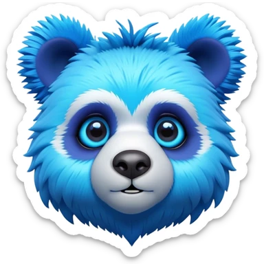 3D, adorable little Pixar style blue neon punk bear with a butterfly, ultra detailed, each lash, eye, and strand of fur is shown in stunning detail as though captured in a timeless photograph, rich textures, visually rich, so lifelike it feels like it could leap off the page at any moment sticker