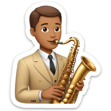 Swing jazz musician playing saxophone sticker