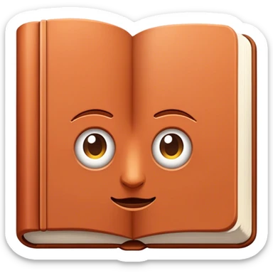 Terracotta colored book sticker