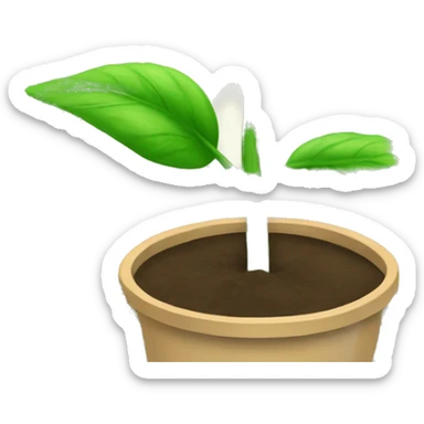 a plant in a pot growing dollar bills dollar leaves green dollar bill leaves attached to plant stem sticker