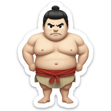 Sumo wrestler sticker