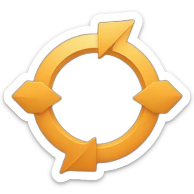 a circle of inward facing arrows sticker