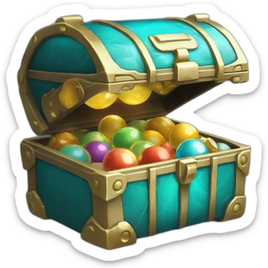 Pokemon Game LootCase Color Cyan Rich Treasure Legendary Epic Pokeballs Pokemons and Pokemon Items Inside this have Shiny Glow sticker