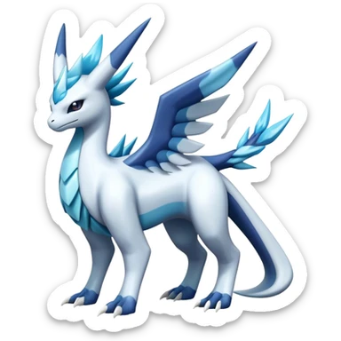 lugia-dialga-suicune-Glaceon-hybrid, full body sticker