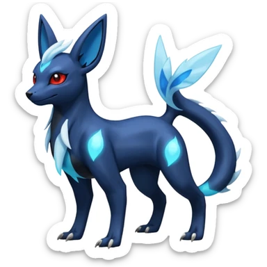 Manectric-Electrike-Lugia-Umbreon-Draco-Fakémon-hybrid-creature (full body), 4 legs sticker