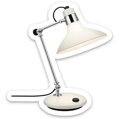 Lamp Poul Henningsen for Louis Poulsen PH 2/1 table lamp in white and chrome sticker