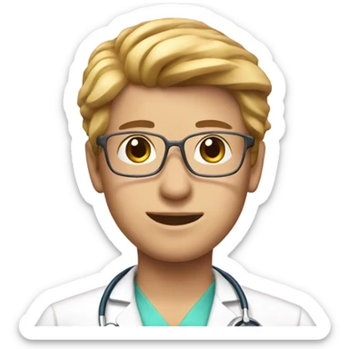 Doctor pink Scrub sticker