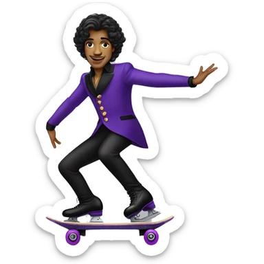 Prince Rogers Nelson roller skating  sticker