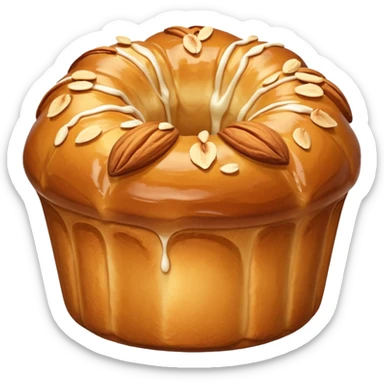 French kougelhopf with almonds on the top sticker