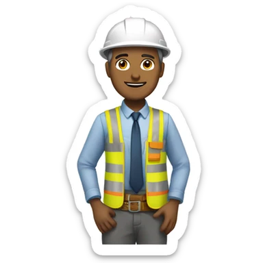 Arquitecto con casco blanco  sticker