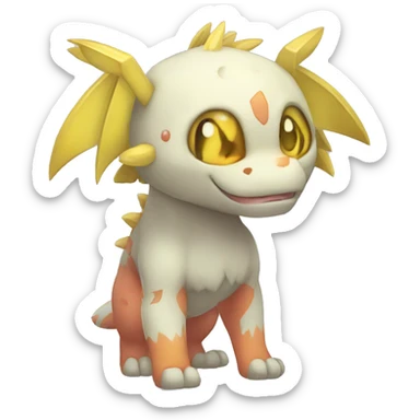 cute kawaii cool edgy Digimon-Fakemon-animal full body sticker