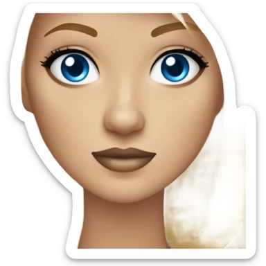 Pretty blonde woman blue eyes with Rottweiler  sticker