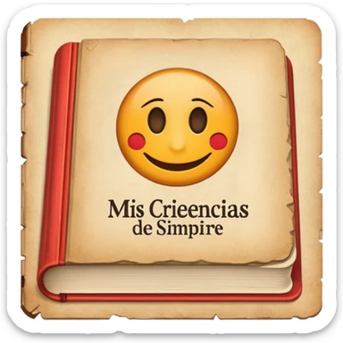 a book with the name "mis creenciasde siempre" sticker