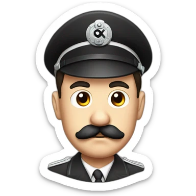 hitler with a Mario moustache sticker