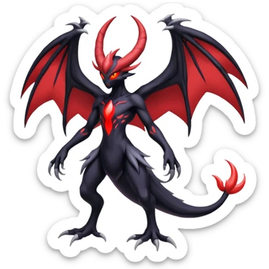 Lunala-Darkrai-Yveltal-Fakémon-hybrid-creature (full body)  sticker
