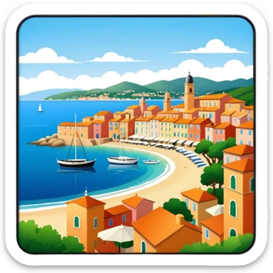 Saint tropez postcard  sticker