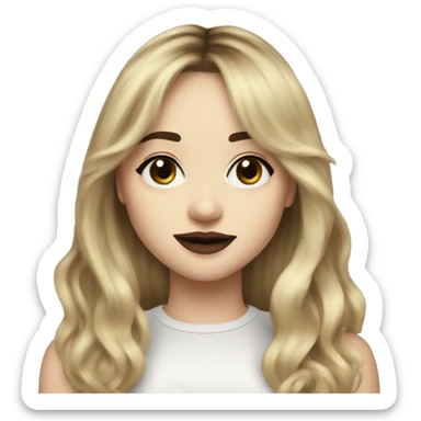 sabrina carpenter with bangs sticker