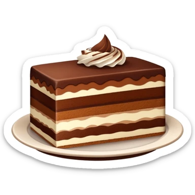 A slice of tiramisu cake sticker