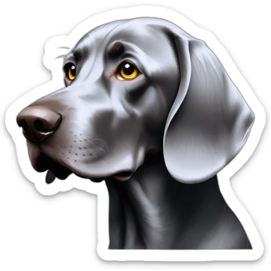 longhair weimaraner all silhouet sticker