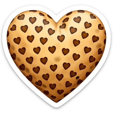 Cheetah print heart sticker