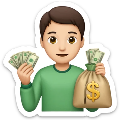 Ladrão com saco de dinheiro emoji  sticker