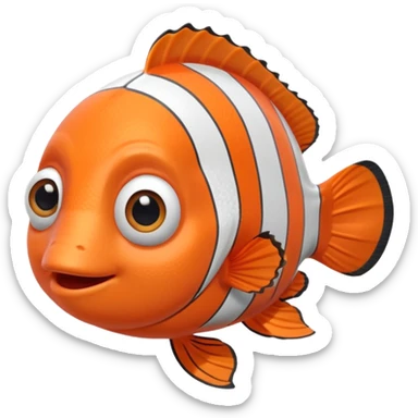 tôi muốn tạo 1 con cá nemo màu cam cute sticker